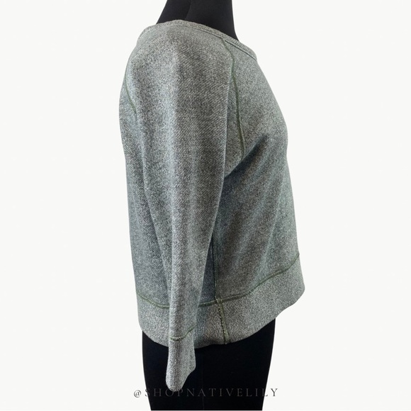 VINTAGE Y2K Juicy Couture Women’s Crop Raglan Terry Sweatshirt Sz Small, Green - Picture 8 of 9